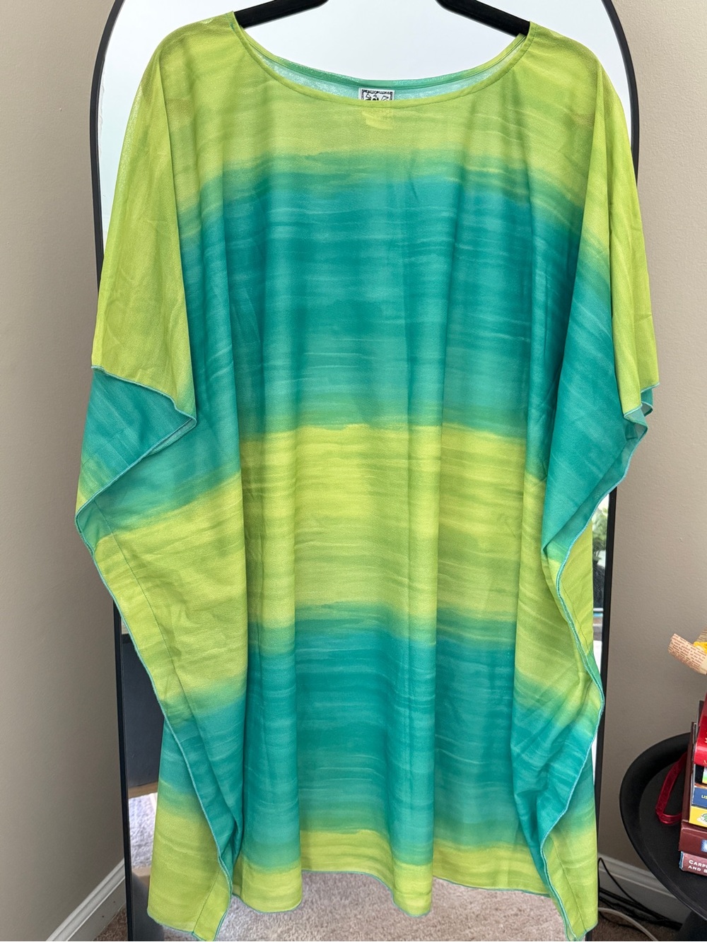 Ingear Green and Teal Sheer Layered Tunic